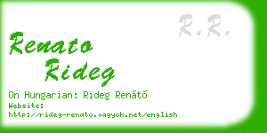 renato rideg business card